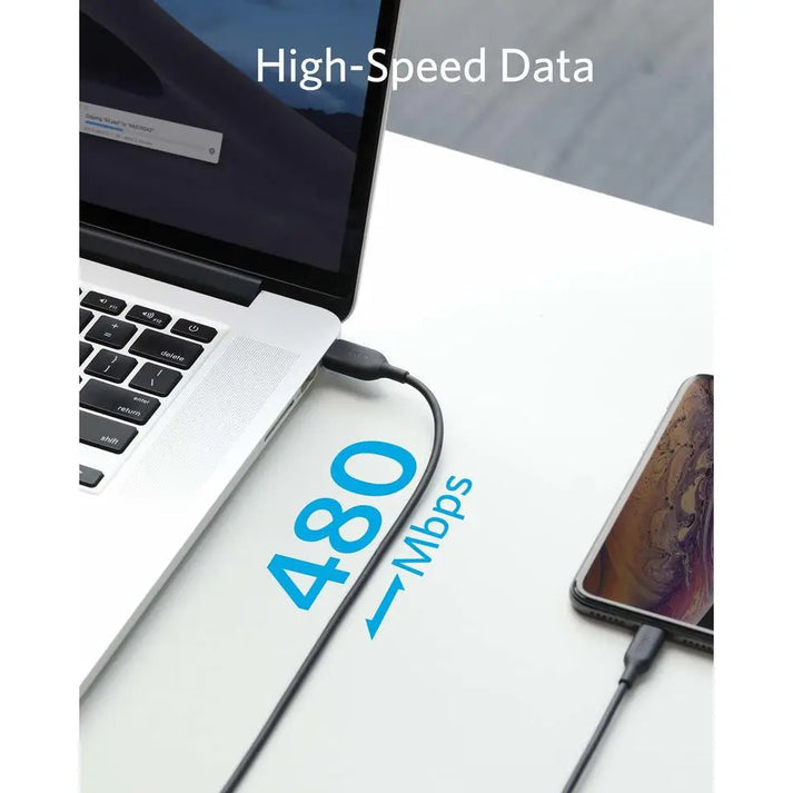 Anker PowerLine III USB-A to Lightning 6ft Cable (White / Black) Anker PowerLine III USB-A to Lightning 6ft Cable (White / Black)